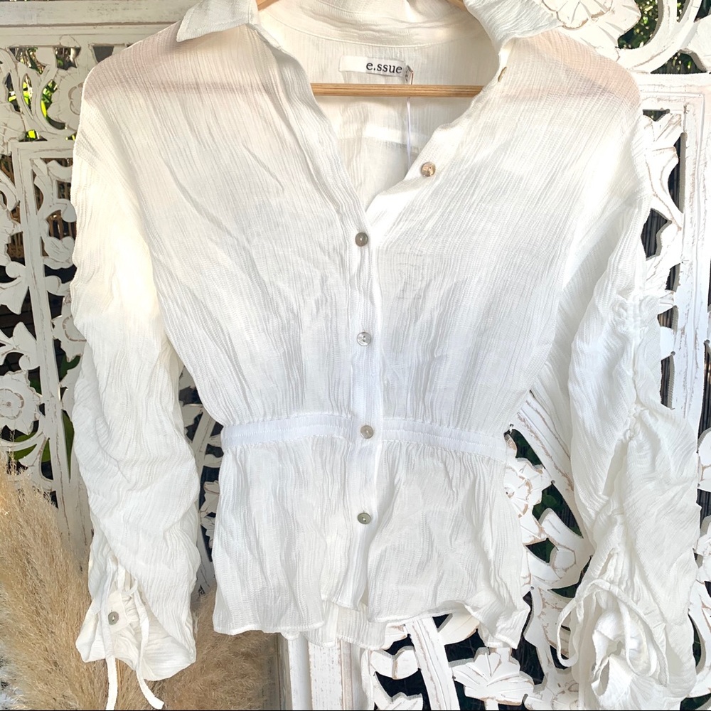 Longsleeve blouse gorgeous linen type fabric